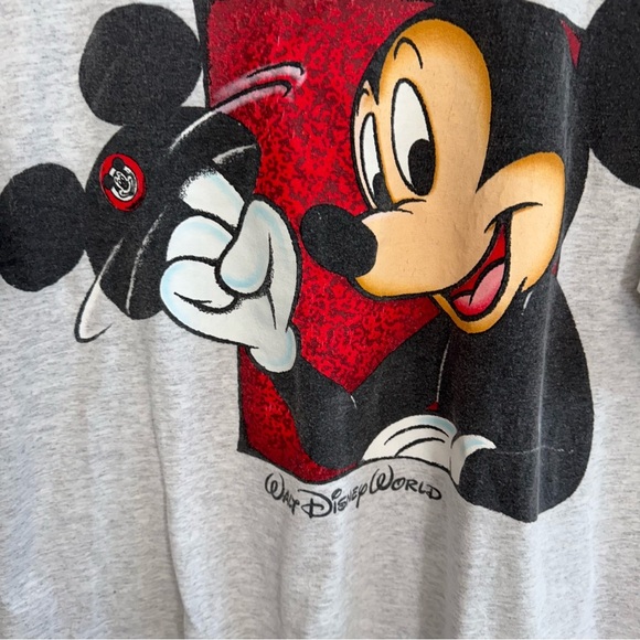 Vintage Disney Mickey Grey T-Shirt Size Large - Picture 3 of 7